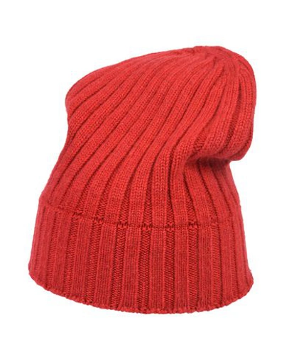 Shop Aragona Hat In Brick Red