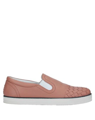 Shop Bottega Veneta Sneakers In Pale Pink