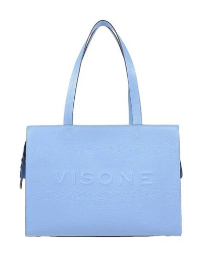 Shop Visone Handbag In Azure