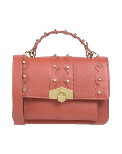 Shop Hibourama Handbag In Brick Red