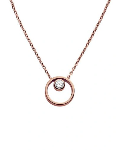 Shop Skagen Elin Woman Necklace Copper Size - Stainless Steel In Orange