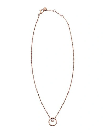 Shop Skagen Elin Woman Necklace Copper Size - Stainless Steel In Orange