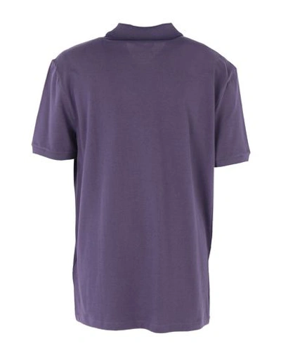 Shop Versace Polo Shirts In Purple
