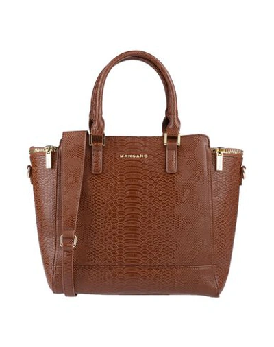 Shop Mangano Handbags In Brown