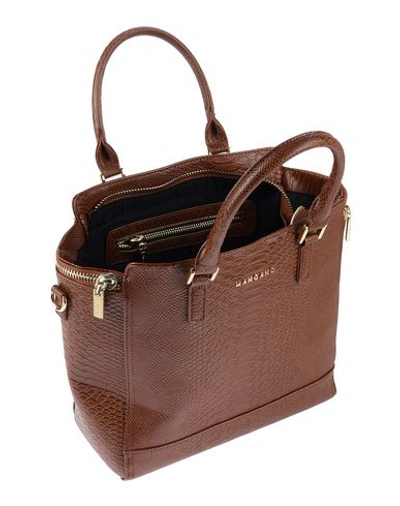 Shop Mangano Handbags In Brown