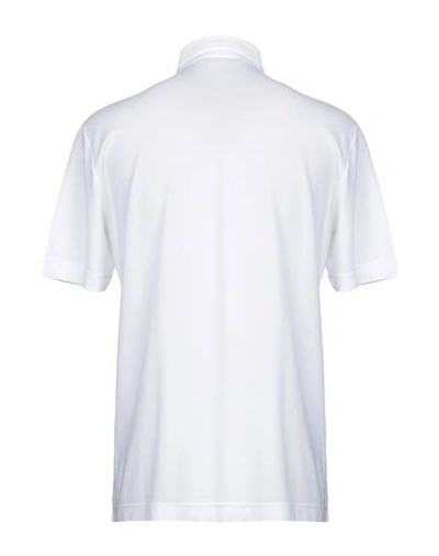 Shop Zanone Man Polo Shirt White Size 48 Cotton