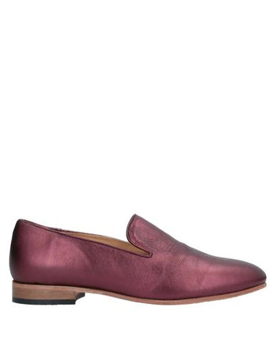 Shop Dieppa Restrepo Loafers In Maroon