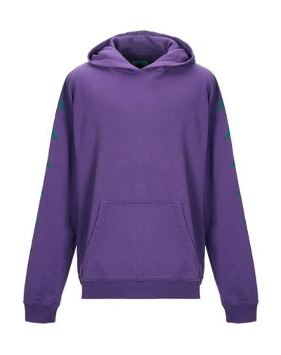Shop Kappa Hooded Sweatshirt In Purple