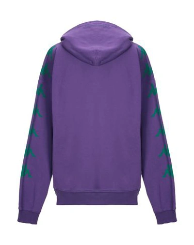 Shop Kappa Hooded Sweatshirt In Purple