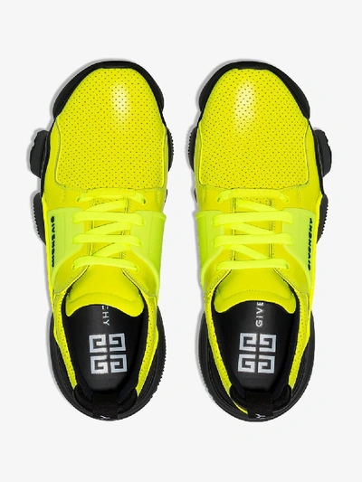 Givenchy Jaw Raised-sole Perforated-leather Trainers In Yellow | ModeSens