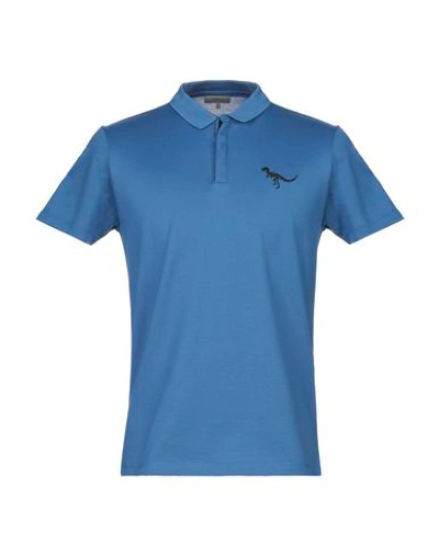 Shop Lanvin Polo Shirts In Blue