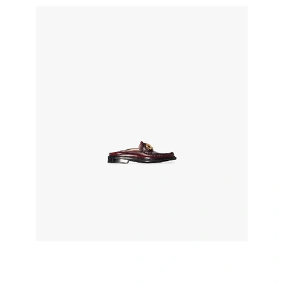Shop Versace Red Scott Slip-on Loafers