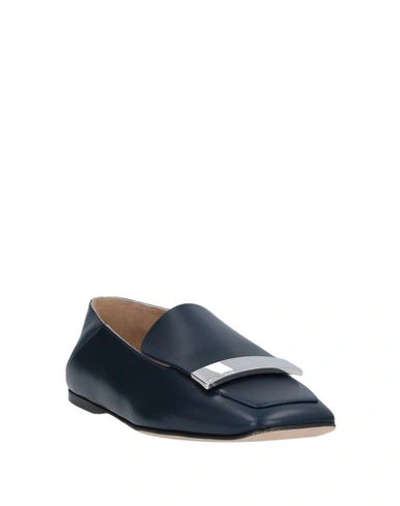 Shop Sergio Rossi Loafers In Dark Blue