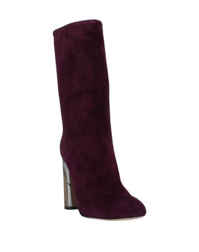 Shop Alexander Mcqueen Ankle Boots In Deep Purple