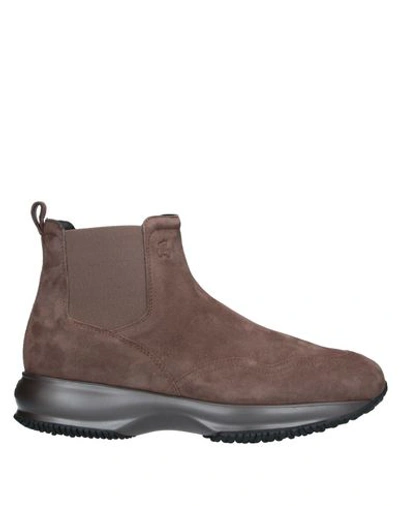 Hogan Ankle Boots In Beige | ModeSens