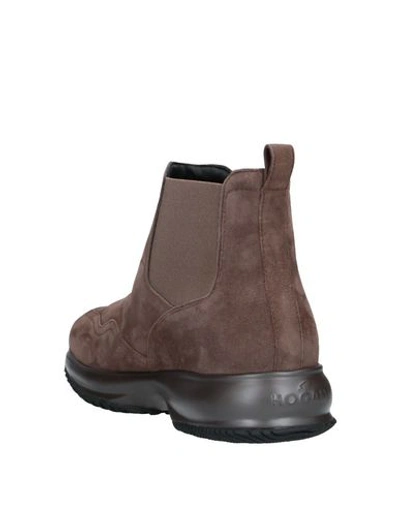 Hogan Ankle Boots In Beige