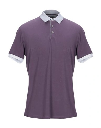 Shop Brunello Cucinelli Polo Shirt In Purple