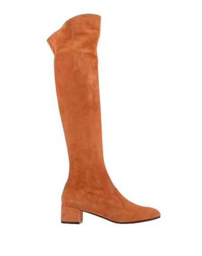 Shop L'autre Chose Knee Boots In Rust
