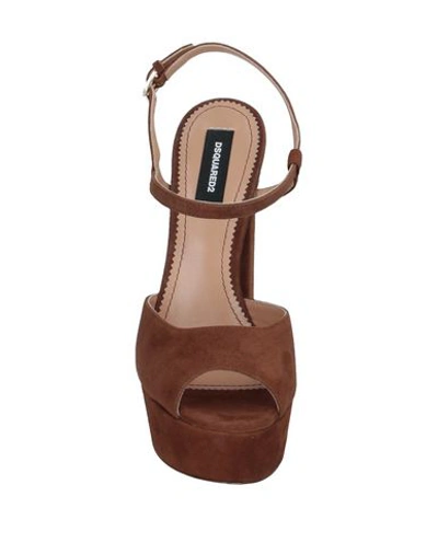 Shop Dsquared2 Sandals In Cocoa