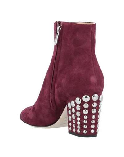 Shop Sergio Rossi Ankle Boots In Garnet