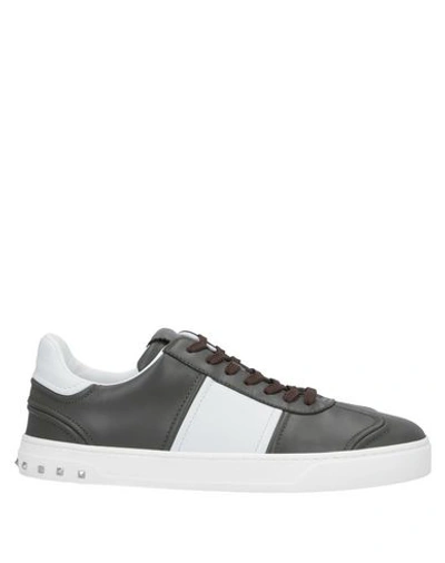 Shop Valentino Sneakers In Military Green