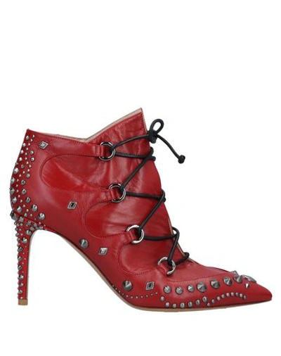 Shop Valentino Ankle Boot In Red