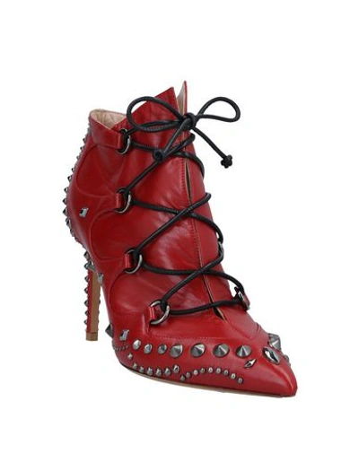 Shop Valentino Ankle Boot In Red