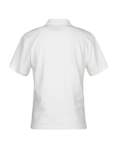 Shop Moschino Polo Shirts In Ivory