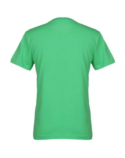 Shop Bikkembergs Man T-shirt Light Green Size Xs Cotton, Elastane