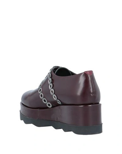 Shop Albano Laced Shoes In Deep Purple