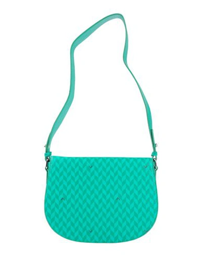 Shop Mia Bag Woman Shoulder Bag Emerald Green Size - Textile Fibers