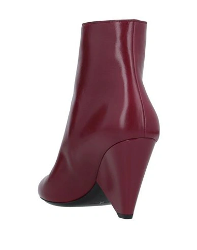 Shop Saint Laurent Ankle Boot In Red