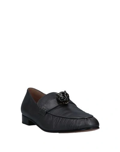 Shop Valentino Loafers In Lead