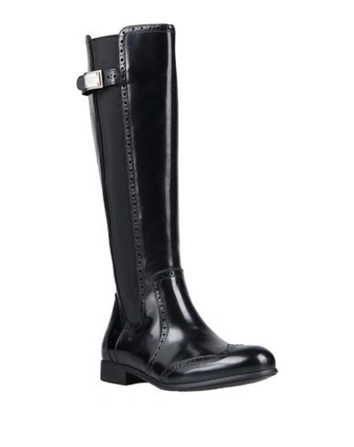 Shop Dolce & Gabbana Woman Boot Black Size 6.5 Calfskin, Polyester, Elastane