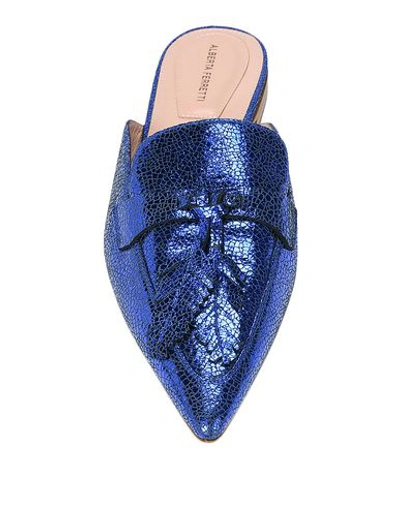 Shop Alberta Ferretti Mules In Blue