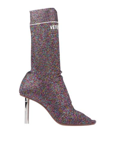 Shop Vetements Ankle Boot In Purple