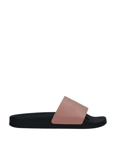 Shop Balmain Sandals In Pale Pink