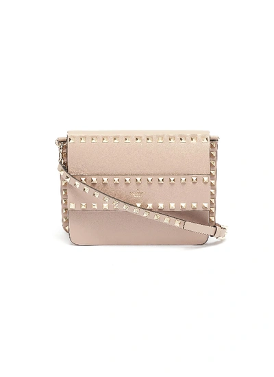 Shop Valentino 'rockstud' Small Leather Shoulder Bag