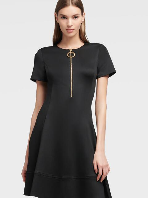 black dkny dress