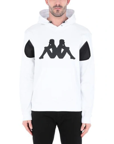 Shop Kappa Kontroll Kontroll Hoodie Man Man Sweatshirt White Size Xl Cotton