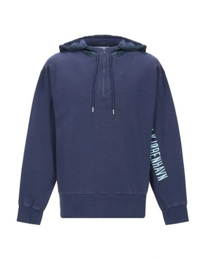 Shop Han Kjobenhavn Hooded Sweatshirt In Blue