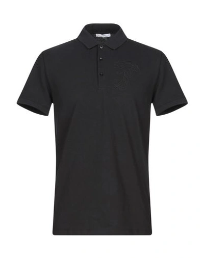Shop Versace Polo Shirts In Black