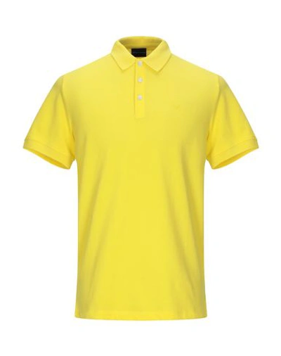 Shop Emporio Armani Man Polo Shirt Yellow Size S Cotton