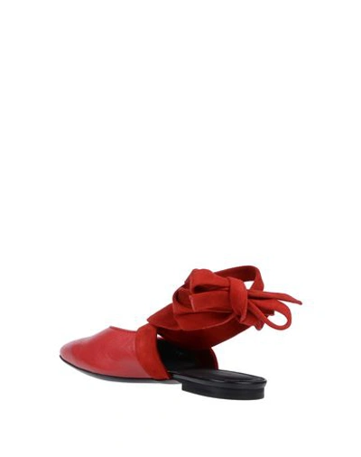 Shop Jw Anderson Ballet Flats In Red