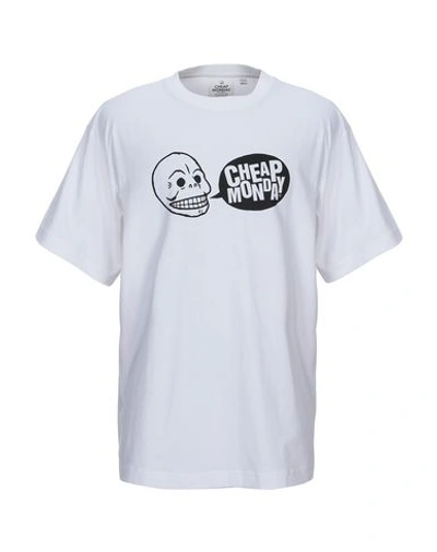 Shop Cheap Monday Man T-shirt White Size Xxs Cotton