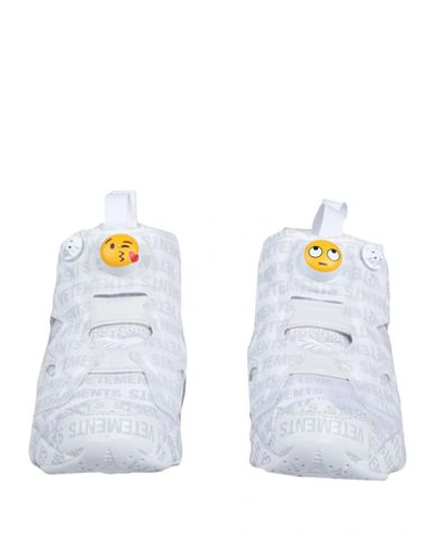 Shop Reebok X Vetements Man Sneakers White Size 11 Textile Fibers, Rubber