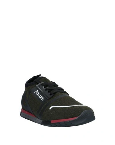 Pollini Sneakers In Military Green