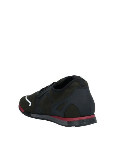 Pollini Sneakers In Military Green