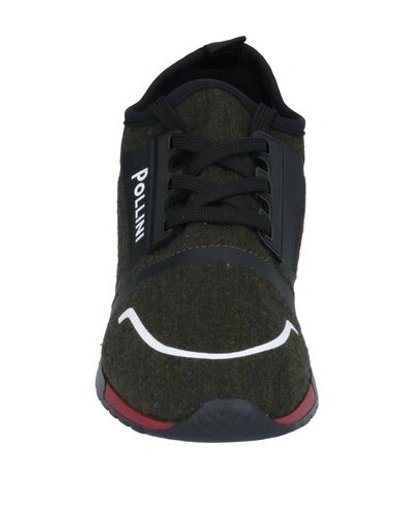 Pollini Sneakers In Military Green