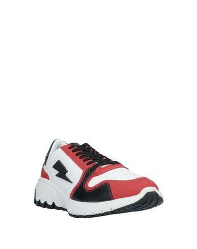 Shop Neil Barrett Sneakers In Red